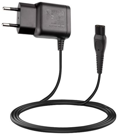 Chargeur Rasoir 15V pour Philips HQ8505 Alimentation Électrique Cordon 1M Compatible avec Série 3000 5000 7000 9000 QP6510 QP6520 QP6530 MG7720 MG7710 BT5509 Noir