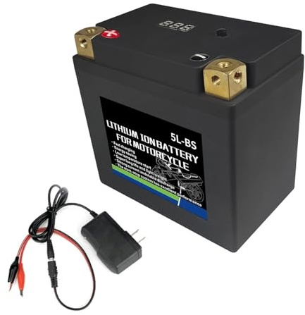 Batterie Au Lithium Fer Phosphate De Moto 12 V LiFePO4 Avec Protection De Tension BMS, Compatible For BMW, Harley, Augusta, KTM, Honda, Suzuki, Yamaha(5L-BS113x70x105mmP-N)