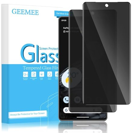 GEEMEE pour Google Pixel 7 Pro Anti-Espion Verre Trempé, 2 Pièces 9H Dureté Ultra Privacy Protecteur D'écran, Anti-Spy Vie Privée Film De Anti Rayures Protection écran