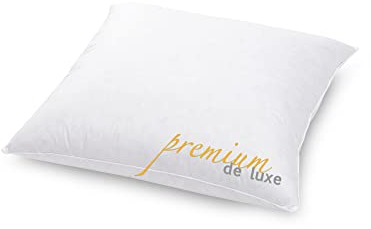 HANSKRUCHEN® Premium de Luxe Trösterchen Daunenkissen 40x40 cm - Made in Germany Daunen Kuschelkissen aus 100% Baumwolle - 90% Daunen 10% Federn Kopfkissen für Allergiker [1er Pack]