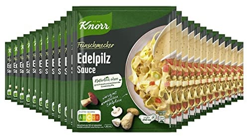 Knorr Feinschmecker Edelpilz Sauce leckere braune Sauce ohne geschmacksverstärkende Zusatzstoffe 23x 250 ml