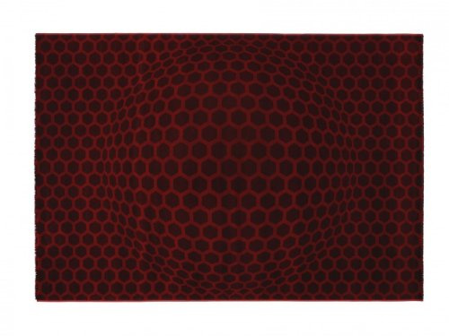 Lars Contzen Teppich Honeycombballs 654 rot 120 x 180 cm Design Teppich