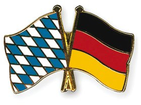 Yantec Freundschaftspin Bayern - Deutschland Pin Anstecknadel Doppelflaggenpin