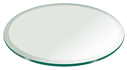 Fab Glass Tischplatte aus Glas, 121,9 cm dick, flach, aus gehärtetem Glas Dichte: 19 mm (3/4 Zoll), angeschrägt 36 INCH farblos