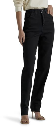Lee Men's Regular Fit Straight Leg Jean, Double Black, 42W x 29L