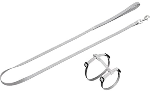 Karlie Reflex Geschirr mit Leine L: 110 cm B: 10 mm Silber