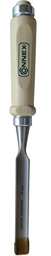 Connex COX861116 Hohlbeitel mit Ulmer Heft aus Weißbuche und Chrom-Vanadium-Klinge mit Außenwate, Breite 16 mm