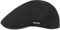 Stetson Muskegon Gatsby Cap Herren - Schirmmütze aus Baumwolle - Strickcap mit Schirm aus Leder - Schiebermütze gefüttert - Flatcap Herbst/Winter schwarz XXL (62-63 cm)
