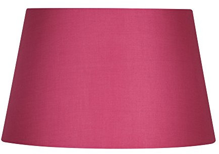Oaks Lighting S901/14 HP Cotton Drum Shade, 14-inch, Hot Pink, Fabric