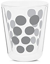 zak! Dot Dot doppelwand Glas 20 cl & Löffel 4-er Set Silber
