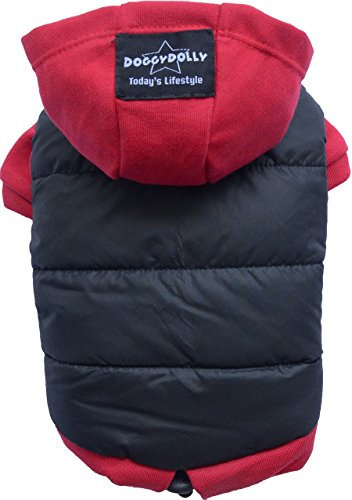 Doggy Dolly BD485-M Big Dog Hundemantel & Hundepullover, schwarz-rot, M