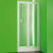 Boîte pour cabine de douche, dimensions 90 – 95 cm, porte à soufflet deux portes, blanche en PVC