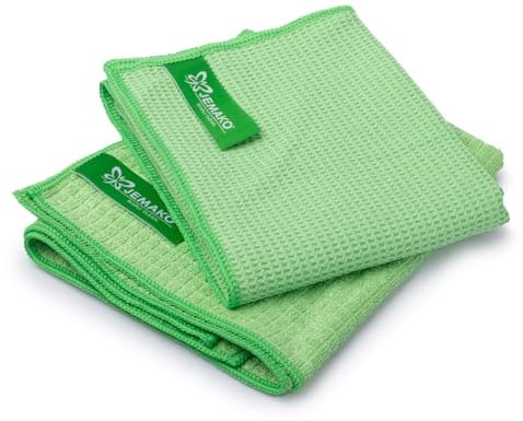 Jemako 2er Set GRÜN - Profituch klein (35 x 40 cm) + Trockentuch S (40 x 45 cm) inkl. Sinland feinmaschiges Wäschenetz