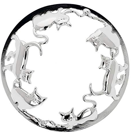 EXCLUSIVE Candle Topper/JAR Topper LID Cats/Kitten Chrome