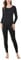 LAPASA Damen Innenfleece Thermounterwäsche Set -Funktionsunterwäsche Skiunterwäsche für Winter L17&L41&L138 MEHRWEG, Farbe Schwarz, Size JP L (US S)