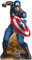 STAR CUTOUTS SC1531 Captain America Avengers Pappaufsteller in Lebensgröße mit Mini – perfekt für Marvel-Fans, Partys und Veranstaltungen, Einfarbig, Lifesize