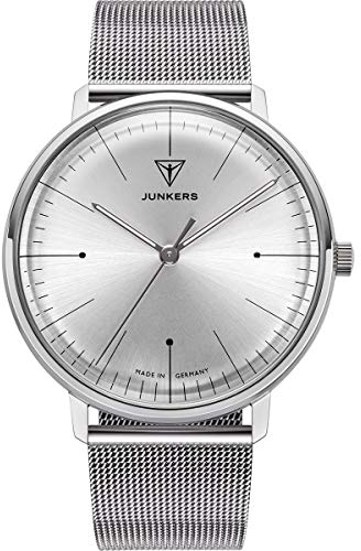 Junkers Bauhaus 38mm Analog Quarz Damenuhr Edelstahlarmband Silber 9.06.01.03.M