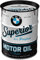 Nostalgic-Art Retro Spardose, 600 ml, BMW – Superior Motor Oil – Geschenk-Idee für BMW Accessoires Fans, Original Lizenzprodukt (OLP), Sparschwein aus Metall, Vintage Blech-Sparbüchse