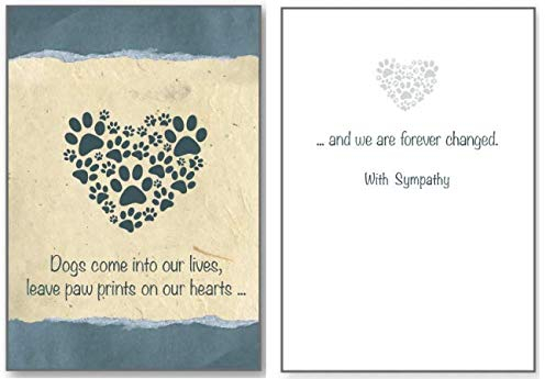 Dogs Come Into Our Lives, Leave Paw Prints on Our Hearts – Thinking of You – Death Loss of Pet Trauerkarte
