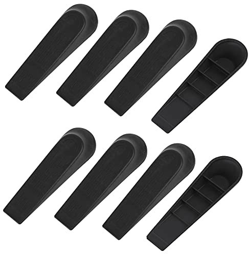 Tugaizi Door Stoppers Door Wedges Black Non-Slip Door Stop Wedges for Homes and Offices,8 Pieces