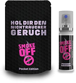 SMOKE OFF Rauchvernichter Pocket Edition, 15ml handliches Geruchsentferner Spray zur Geruchsbeseitigung von Rauch-, Nikotin- und Brandgerüchen, ideal für unterwegs und kleine Raumgrößen