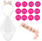Loiina für Frauen Junggesellinnenabschied, 15PCS für Bride to Be Schärpe und Schleier,Brautstirnband-Tiara mit 1 Brautabzeichen, 11 Teambrautabzeichen
