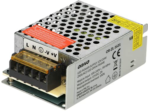 Orno Fuente de Alimentación 12V Open Frame con Protección Contra Sobrecargas y Cortocircuitos (24.00)