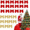 ProsXinty 96 Stück Weihnachtsschleifen Gold/Rot,Weihnachtsbaum Schleifen,Weihnachten Klein Schleifen, Funkeln Weihnachten Schleife,Benutzt für Weihnachtsbaum, Weihnachtskranz,Dekorationen, Geschenke