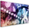 Feeby 3-teilig Leinwandbild XXL 120x80 cm Abstraktion Porträt Elvis Presley Wandbild Kunst Bilder Schlafzimmer Deko Wohnzimmer Popkultur Schauspieler Sängerin Violett