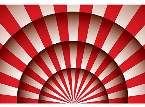 Aoihrraan 3x2,5m Circo Festa Sfondo Rosso Bianco Strisce Grande Superiore Circo Tenda Fondali Fotografia Film Teatro Tema Festa Hollywood Spettacolo Amico Bambini Adulti Ritratto Studio Fotos Vinile