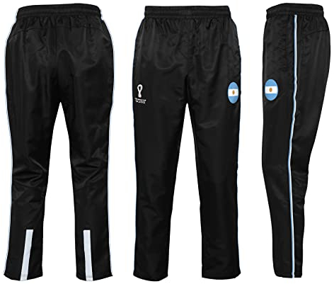 FIFA Officiel de la Coupe du Monde de Football 2022-Argentine Pantalons de survêtement, Noir, S Homme