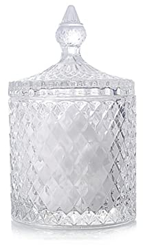 Sucrier Récipient Sucrier Couleur Cristal Stockage En Verre Canettes De Sucre Boîte De Bocaux De Bonbons Diamant Boîte De Coton-Tige Coton Tampon Bocaux De Stockage Ménagers Bols De Stockage De Sucre