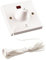 WK Electrical - White 45A Double Pole Shower Ceiling Pull Cord Switch with Mechanical & Neon Indicator
