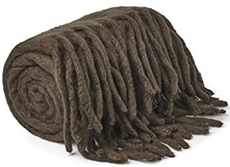 Meyco Home Uni Plaid, Wolldecke (weich und leicht, vielseitige Verwendungsmöglichkeiten, Decke aus 100% Acryl, einfache Pflege, eindrucksvolles Design, Größe: 130 x 170 cm), Schokolade
