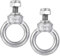 M METERXITY 2 Set Macchine Spalla Sollevamento Occhio Bullone - Lampadario Recinzione Inossidabile Acciaio Sollevamento Bullone con Dadi fissa Rondelle Piatta Rondelle (M6)