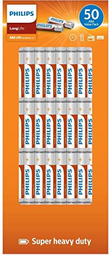 Philips Longlife Lot de 50 piles AAA