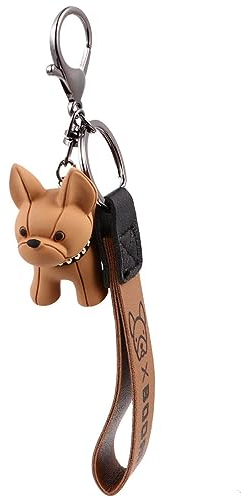 Bulldogge Schlüsselanhänger, Bezaubernder Bulldoggen Schlüsselanhänger für Damen, Schlüsselanhänger für Hundehalter