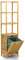 Multigot Tilt-out Laundry Hamper, 2/3 Tier Laundry Organizer Shelf with Pull-Out Bag & Open Shelves, Freestanding Bamboo Storage Cabinet Dirty Clothes Basket for Bathroom Bedroom (3-Tier Shelf)