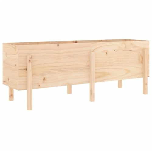 vidaXL Hochbeet, Pflanzkübel Gartenbeet für Garten Balkon Terrasse, Pflanzkasten Blumenkasten zum Selber Bauen, Pflanzbeet Gemüsebeet, Massivholz Kiefer