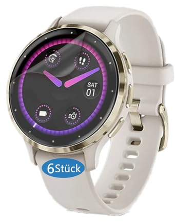 Frgnie Lot de 6 films de protection d'écran flexibles en TPU pour montre connectée Garmin Venu 3 41 mm