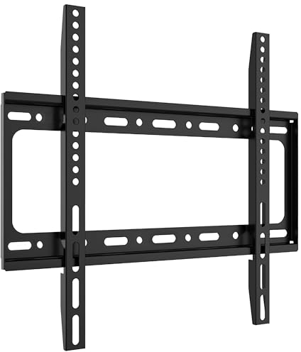 Retoo TV Wandhalterung, Universal, Neigbare, Halterung, für Flach, Curved, LCD, LED, 40-80Zoll, bis, Zu, 75kg, Maße, 640x425mm, Montageanleitung, Farbe, Schwarz