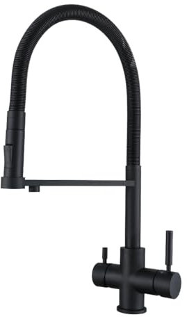 Shurity 560 Rubinetto da cucina con Doccetta 5 vie 3/8” (Nero)
