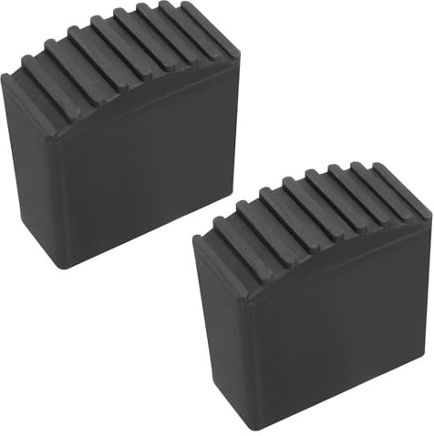 PATIKIL Tapis de Pied pour Échelle, Lot de 2 Couvre-Pieds en Caoutchouc Antidérapant pour Échelle, Accessoires Épais de Protection des Pieds d'Échelle, Noir