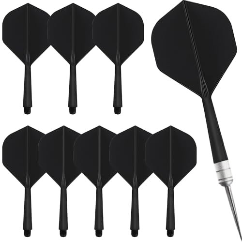 Fizdoqg 8 Stück Dart Flights mit Schäft Darts Flights mit Schaft Dart Schäfte Dart Schaft mit Flight Dart Shafts und Flights aus Einem, 2BA Dart Zubehör für Dart Barrels mit Gewindedurchmesser