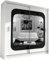 FURNITUREWAVE Minosa Sliding Mirror Doors Wardrobe For Modern Bedroom Furniture Cupboard with Space Saving Shelves and Hanging Rails (White/Black, 203cm)