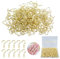 ZFKXGS 240 Pezzi Ganci a Vite Piccoli 1/2 Pollice Dorato Ganci Avvitabili a Metallo Gancio a Vite Soffitto per Superfici Plastica Legno Appendere Piante Decorazioni Artistiche Natalizie (con Scatola)