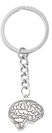 BOGEEL Schlüsselanhänger mit 3D-Organen, Körperteile, Psychologie, Gehirn für Schlüsselhalter, Wissenschaft, glücklich, für Schlüsselanhänger