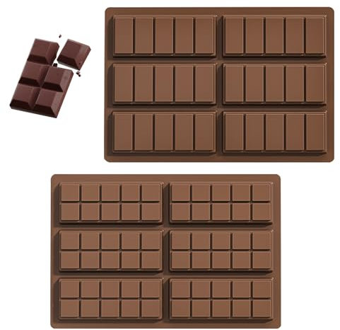 2 PCS Moules à Chocolat en Silicone,Moule À Tablette Chocolat,Moule Silicone Tablette de Chocolat,Sans BPA,Anti-Adhésifs en Silicone de Qualité Alimentaire,Pour chocolat, praline, bonbons (B)