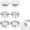 6 Pcs Anelli di Troppo Pieno, Anelli Tappi Troppopieno per Lavello, tappo troppo pieno lavandino, Lavello Anello Troppopieno Roppopieno Rotondo,Foro Del Lavandino Decorativo Bagno