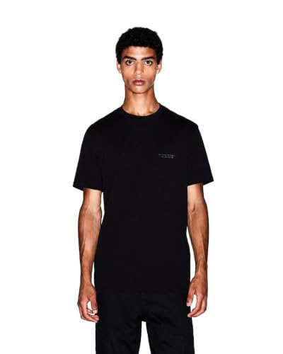 Armani Exchange Herren Short Sleeve Side Milano-New York Logo Lettering T-Shirt